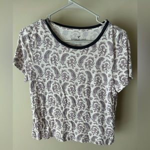 Vintage American eagle cropped tshirt